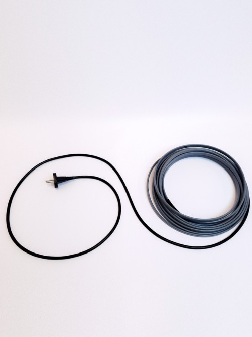 Готовый комплект саморегулирующегося греющего кабеля для водопровода на трубу 