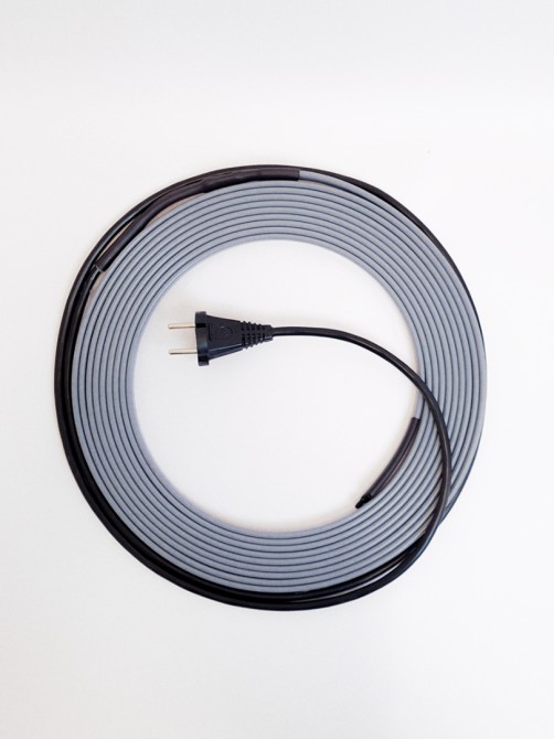 Готовый комплект саморегулирующегося греющего кабеля для водопровода на трубу 