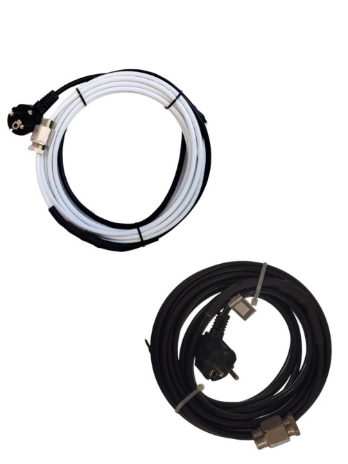 Готовый комплект саморегулирующегося греющего кабеля для водопровода в трубу с сальником 