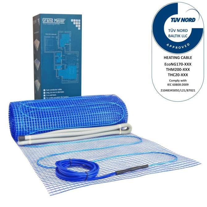Теплый пол Grand Meyer THM200-080 (нагревательный мат)
