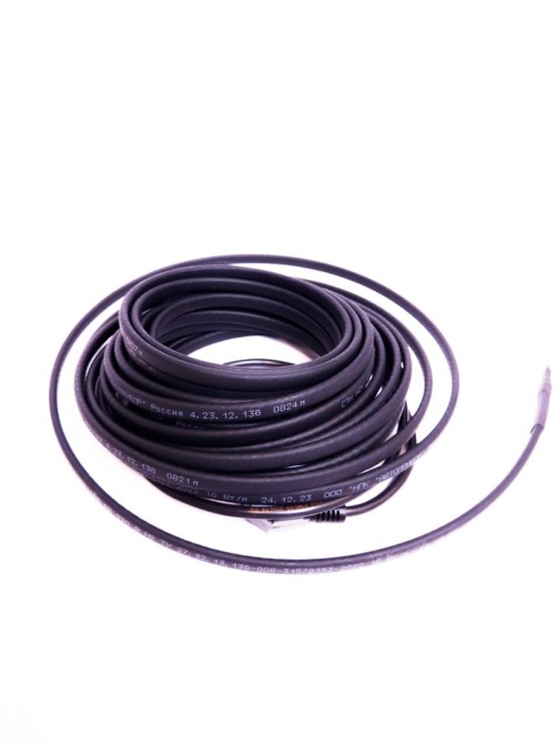 Готовый комплект саморегулирующегося греющего кабеля для канализации в трубу 