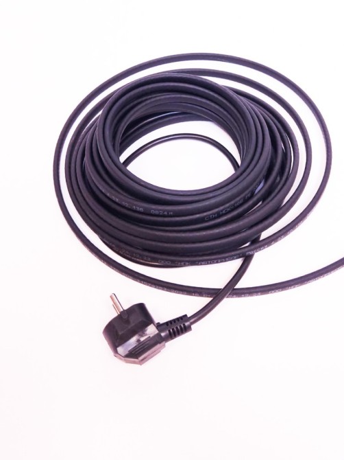 Готовый комплект саморегулирующегося греющего кабеля для канализации в трубу 