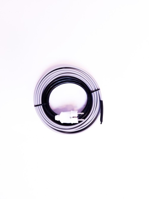 Готовый комплект саморегулирующегося греющего кабеля для канализации на трубу 