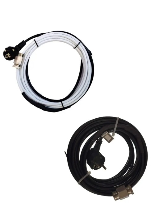 Готовый комплект саморегулирующегося греющего кабеля для водопровода в трубу с сальником 