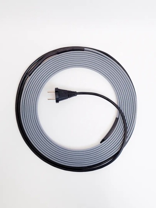 Готовый комплект саморегулирующегося греющего кабеля для водопровода на трубу 