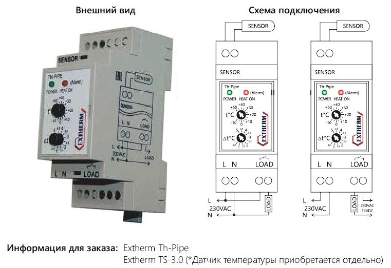 Термостат Extherm Th-pipe