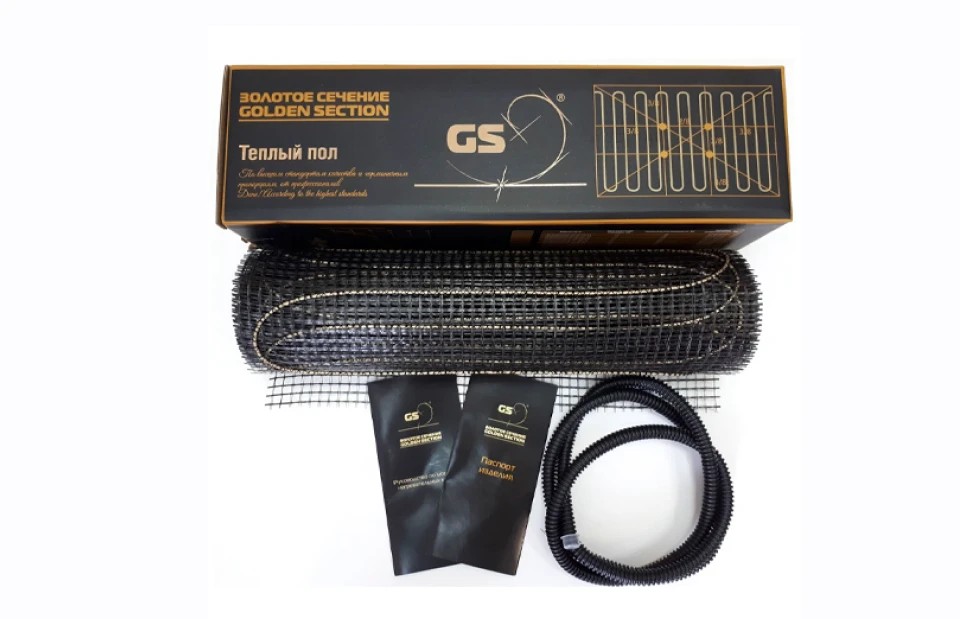 Нагревательный мат Золотое сечение GS-160-1,0м²