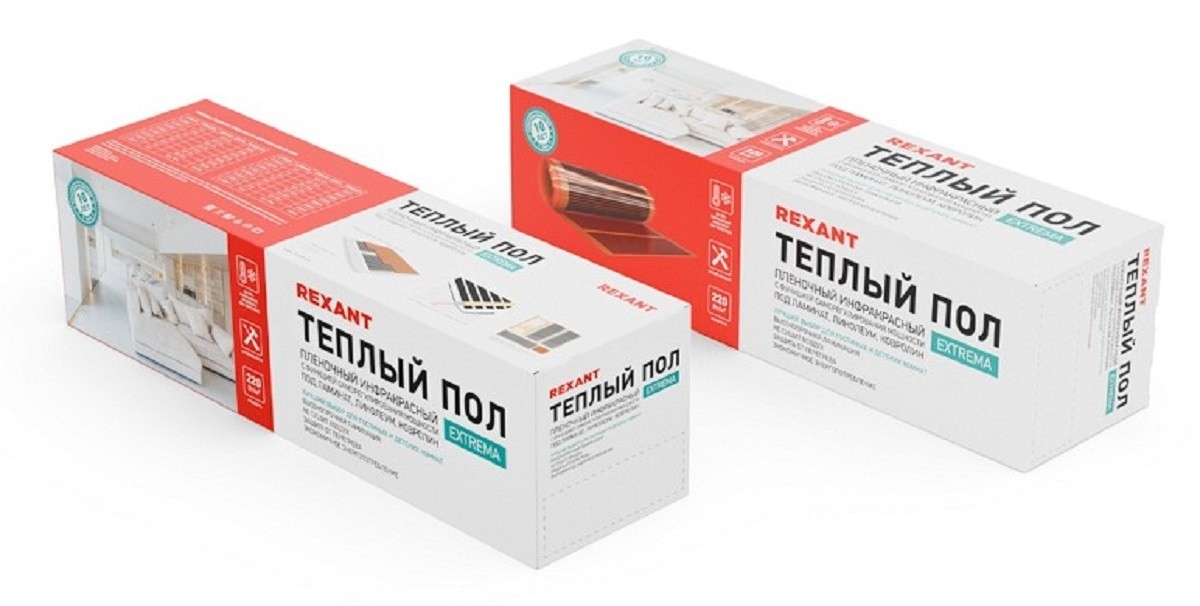 Саморегулирующийся пленочный теплый пол Extrema 220 2м², 0,5х4м, 440Вт REXANT